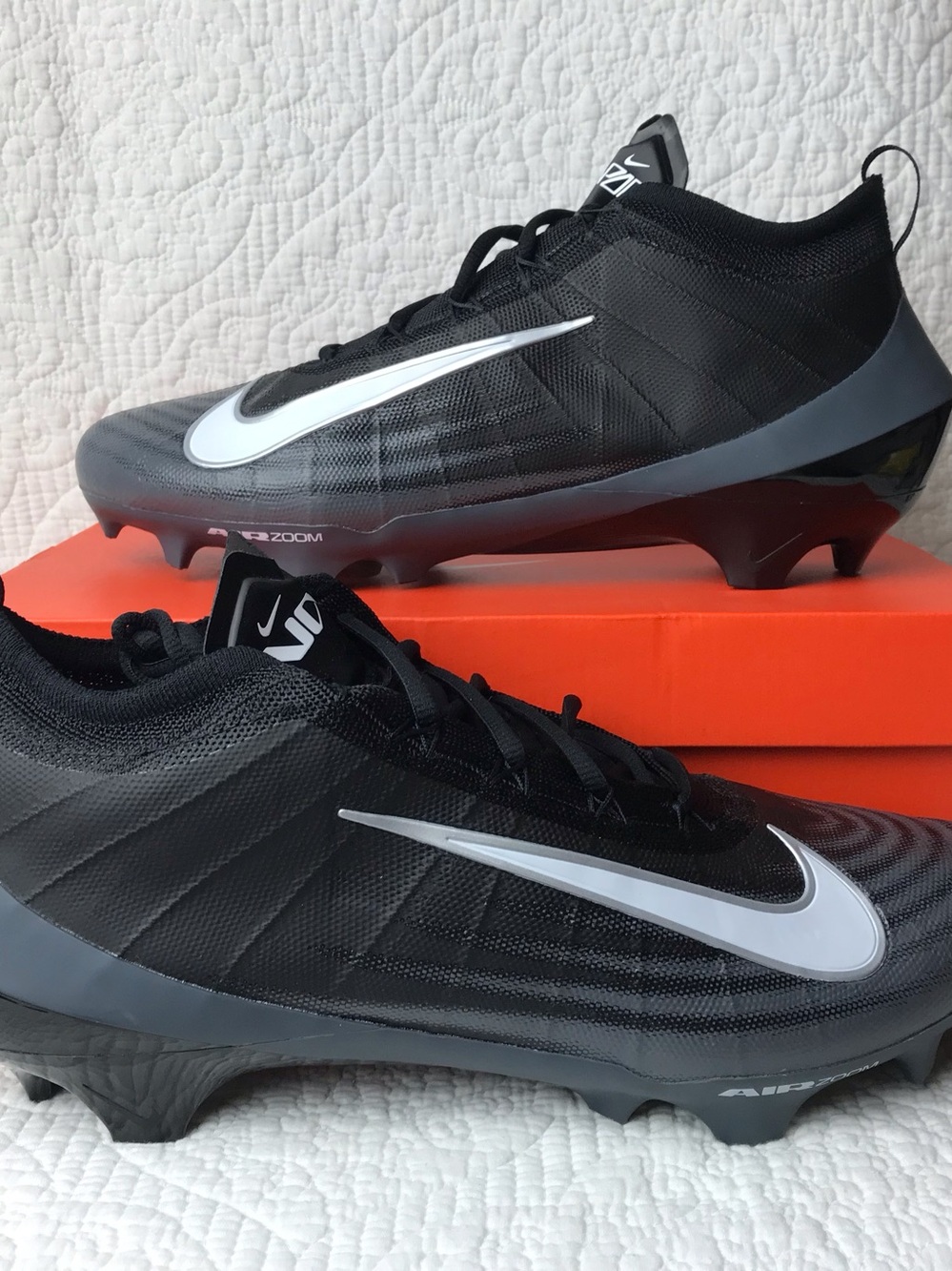 Nike Zoom Vapor Elite W P Football Cleats Men’s SZ 12.5 Black White HV2724-001